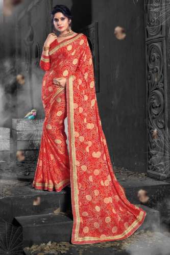 Chiffon Bandhani Saree