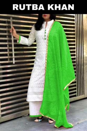 Cotton Chikan Work Dress material