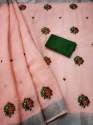 embroidery work Linen Saree PTK_550 thumb 3