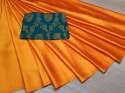 Fancy Plain satin saree  thumb 2