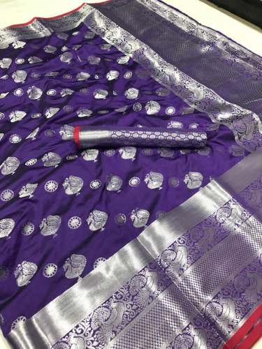 LICHI SILK WITH VIVING ZARI AND NICE EXTRA