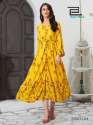 Party Wear Long Gown Kurti thumb 5