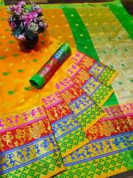 Pure Cotton Silk Saree With Contrast Pallu 