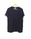 Navy Blue solid/plain round neck t-shirt