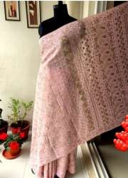 Designer Pure Chikankari work Saree