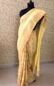 Golden Yellow Aari Zari Mukaish Saree