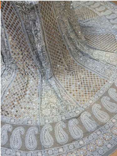 Ring Mukaish Chikankari Lehenga Skirt