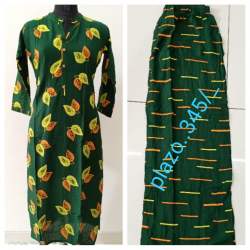 Printed Palazzo Kurti set