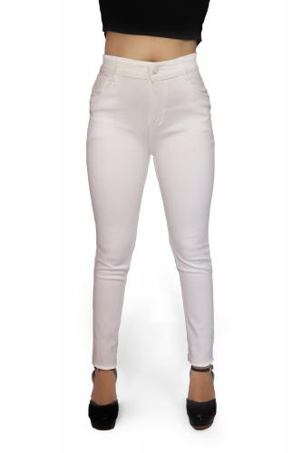 White High Waist Jeans by ONPOINT VENTURES PVT LTD