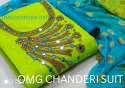 Chanderi khatli Handwork salwar suit thumb 8