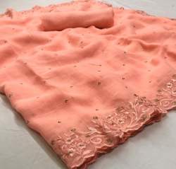 Linen With Embroidery Work