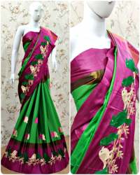 Designer Silk Cotton Embroidered Saree