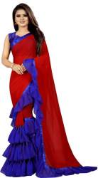 Fancy Party wear Ruffle Saree