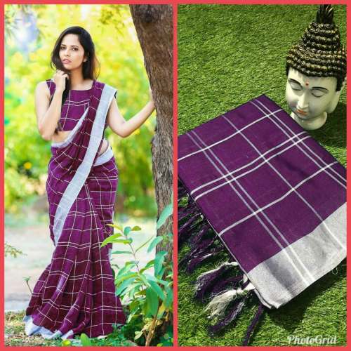Linen sarees