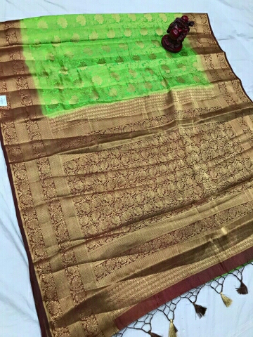 Fancy Silk With Gonda Work by ShivAmrut Paithani