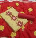 Chanderi embroidery dress material thumb 2