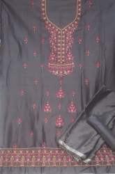 Cotton dress material with kashmiri work