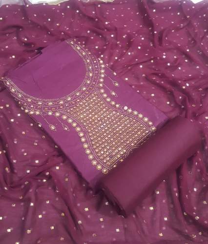 dress material with diamond work