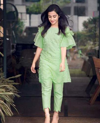 Moti work kurti with palazzo 