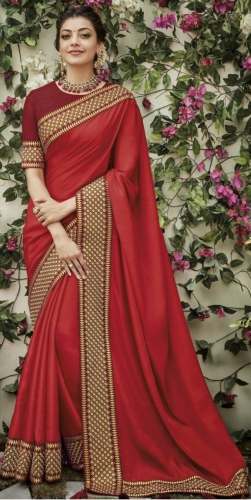 Heavy Embroidery Lace Saree