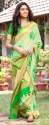 Pista Green Printed Silk Saree
