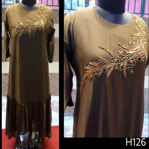 Designer Kurtis with Dola SIlk by VP Creation