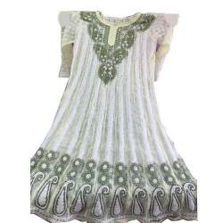 Designer White Anarkali suit