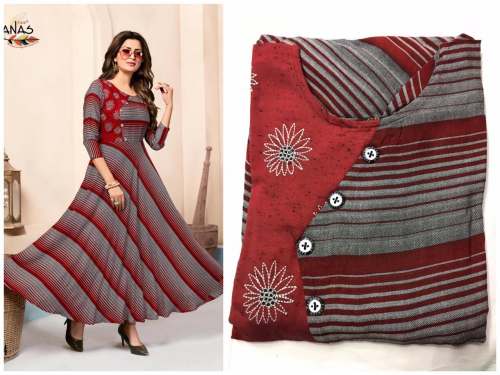 Printed rayon kurti 