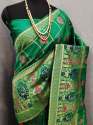Rich pallu banarsi silk saree thumb 5