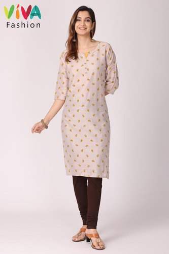 Branded Block Print Kurti by Viva Fashion