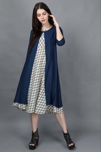 Fancy Front Slit Stitched Kurti by SK Ventures