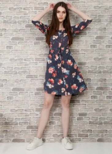 Floral Printed One Piece Western Dress in Banglore