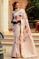 Soft Pink Floral Saree