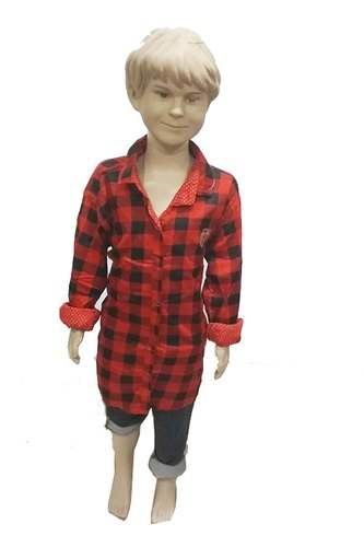 Kids Red Checks Boys Shirt by Ajmahi Exports