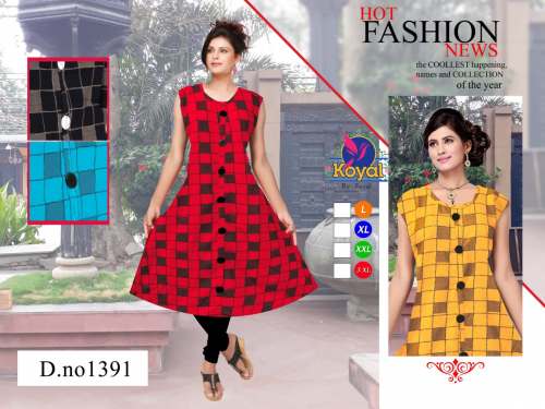 printed kurti -D.no 1391 by Royal Creation