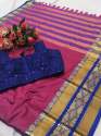 pure cotton silk saree  thumb 1