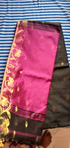 multi color tant saree by MAA DURGA TEXTILES