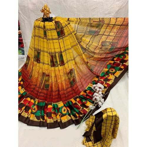 Fancy Satin Patta Saree