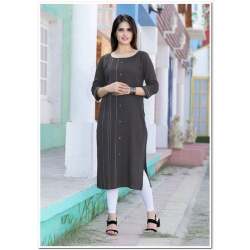 Plain Silk Kurti