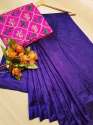 Printed Silk Saree thumb 3