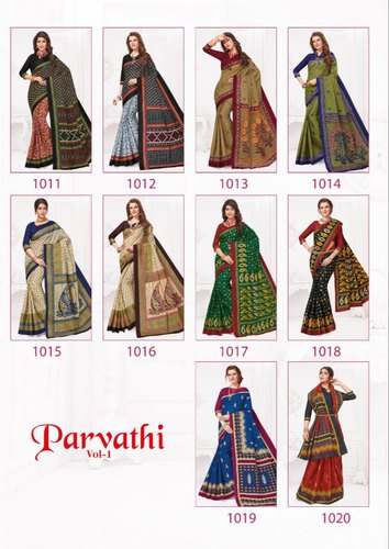 Ladies Cotton Catalog Saree by Dhani Creation