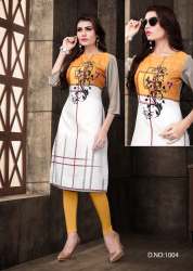 printed straight kurti