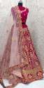 pure velvet detailing embroidery lehenga choli thumb 3