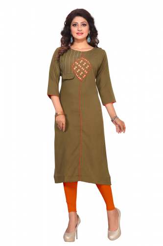 Women's Rayon Embroidered Kurti Vol.1 by K J Textiles