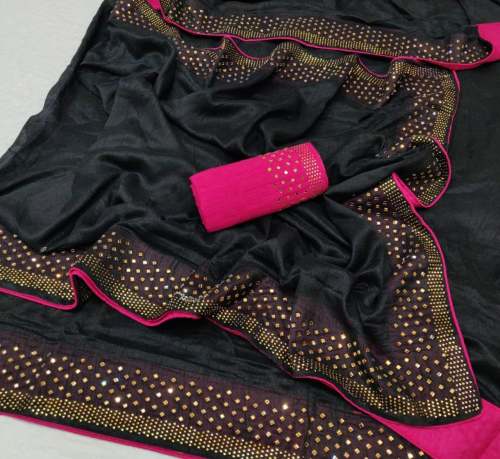 Banglori silk saree with diamond work