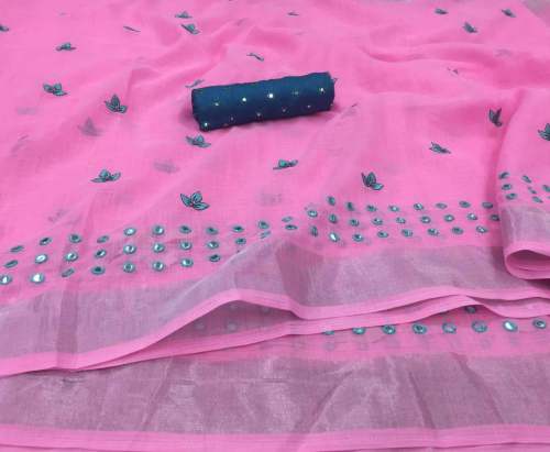 Beautiful Mirror work saree