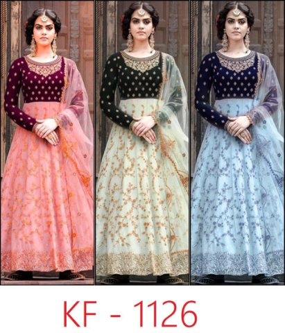Bollywood style embroidery work gown