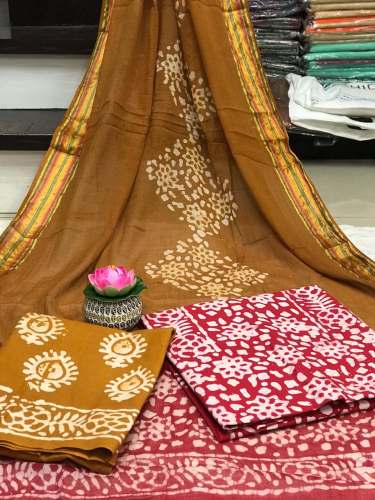 Cotton Batik Print dress material by chahat fab