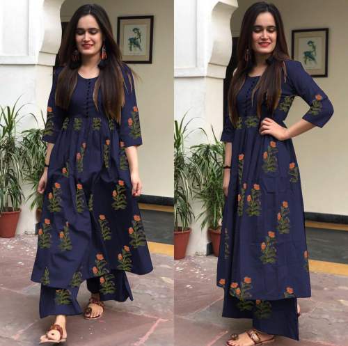  cotton Printed  Kurti with Palazzo