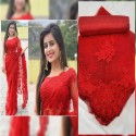 designer embroidery work net saree thumb 3